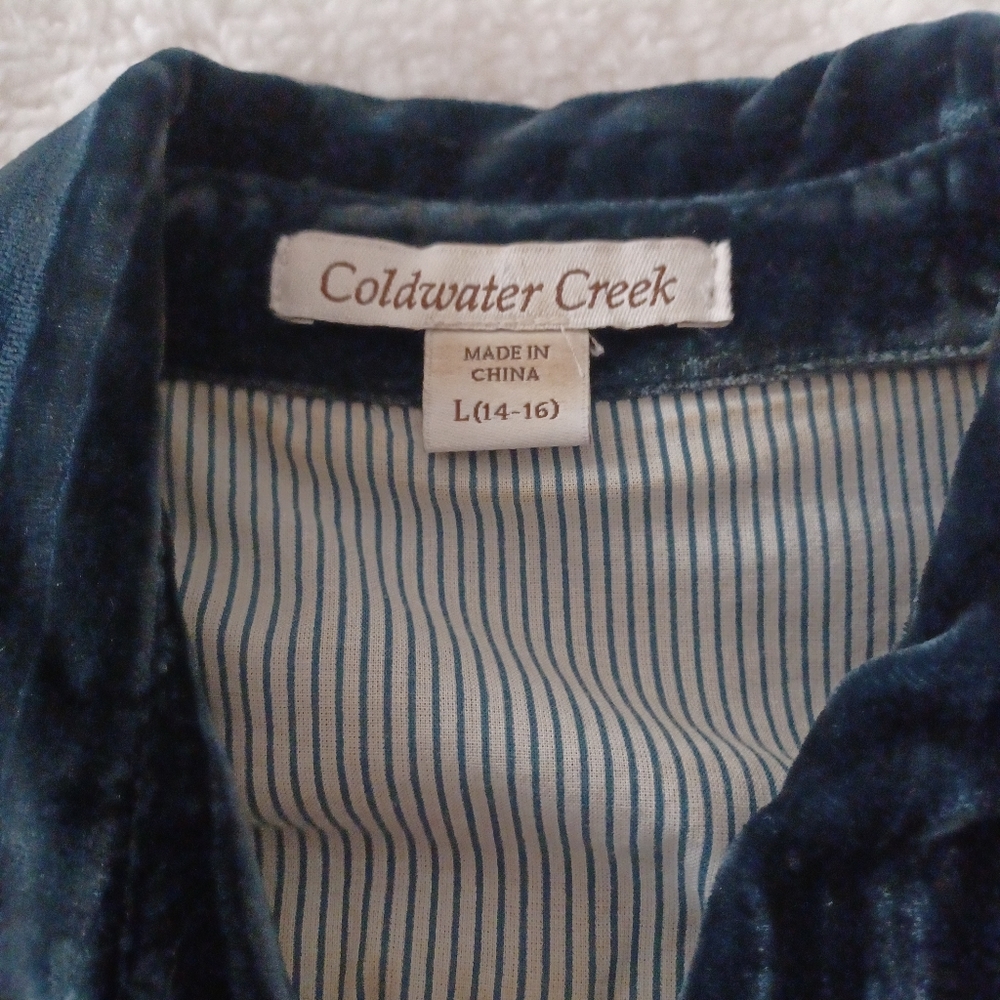 Coldwater Creek crushed velvet shirt dress - Picture 4 of 4
